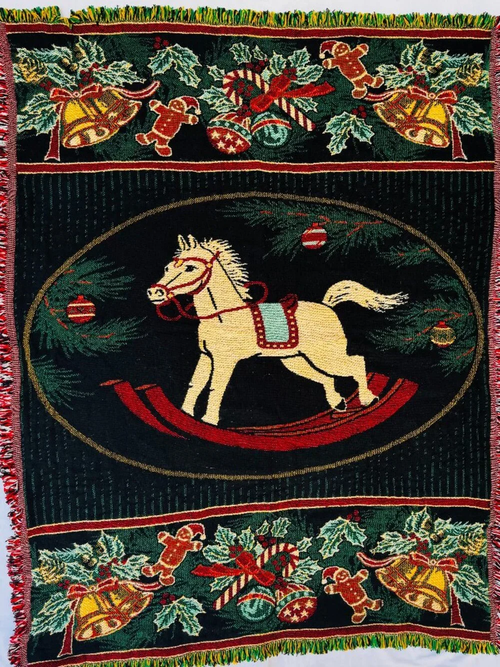 Vtg The Northwest Co. 1996 Chirstmas Throw Blanket 56x45